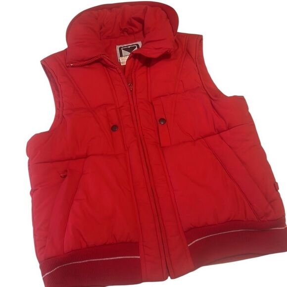 Obermeyer Red Full Zip Front Pockets Ski Vest Size Medium - Picture 1 of 15
